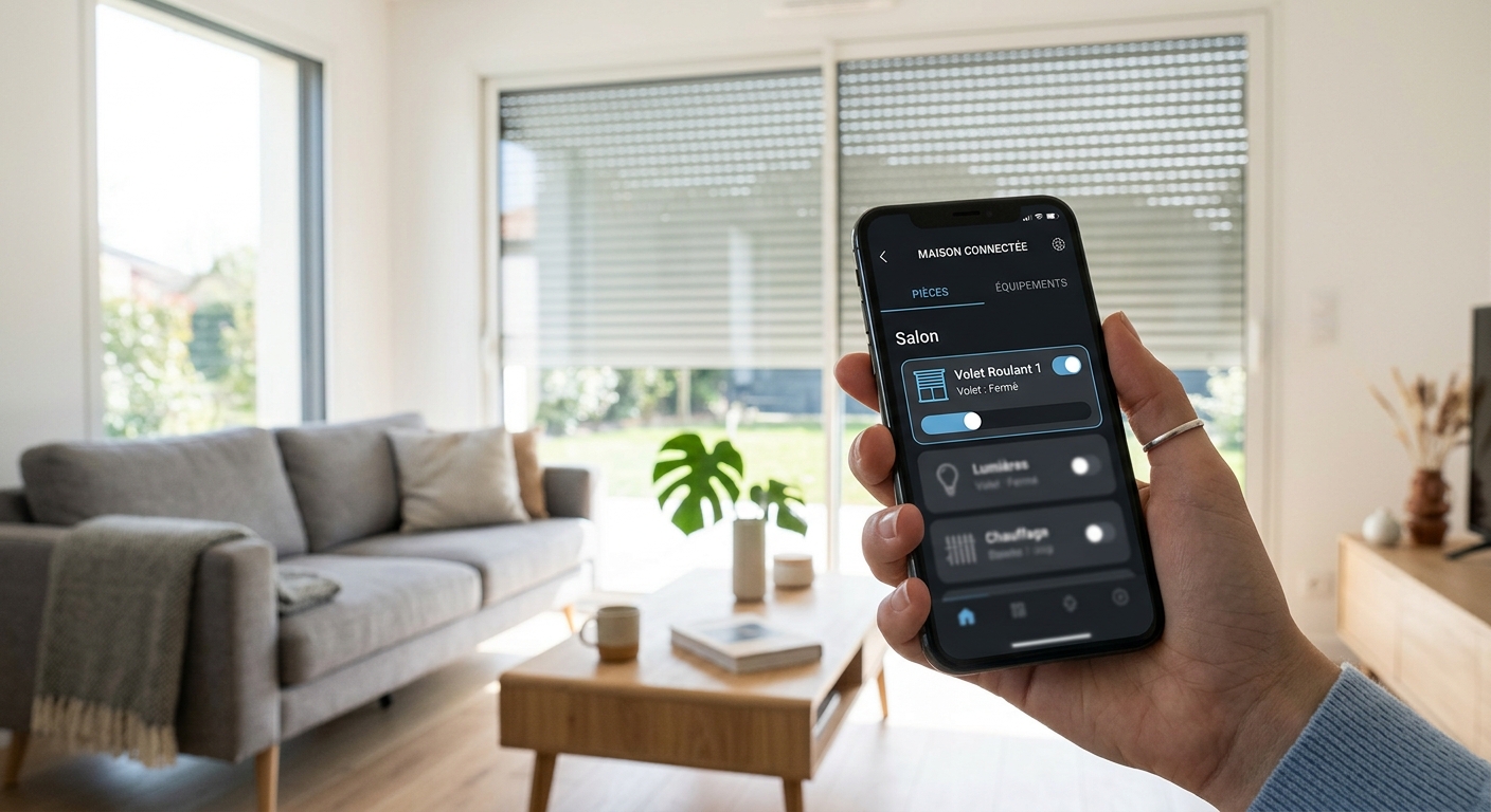 Motorisation radio domotique smartphone